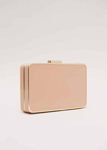 Phase Eight Patent Box Bags Pink Australia | LE4309285